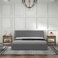 Milano Sienna Luxury Bed with Headboard (Model 2) - Grey No.28 - King-1951134894885310470