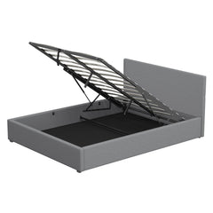 Milano Luxury Gas Lift Bed with Headboard (Model 1) - Grey No.28 - Queen-1951134895946469376