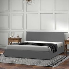 Milano Luxury Gas Lift Bed with Headboard (Model 1) - Grey No.28 - Queen-1951134895946469377