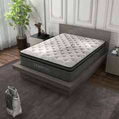 Luxopedic Pocket Spring Mattress 5 Zone 32CM Euro Top Memory Foam Medium Firm-1951134908600684546