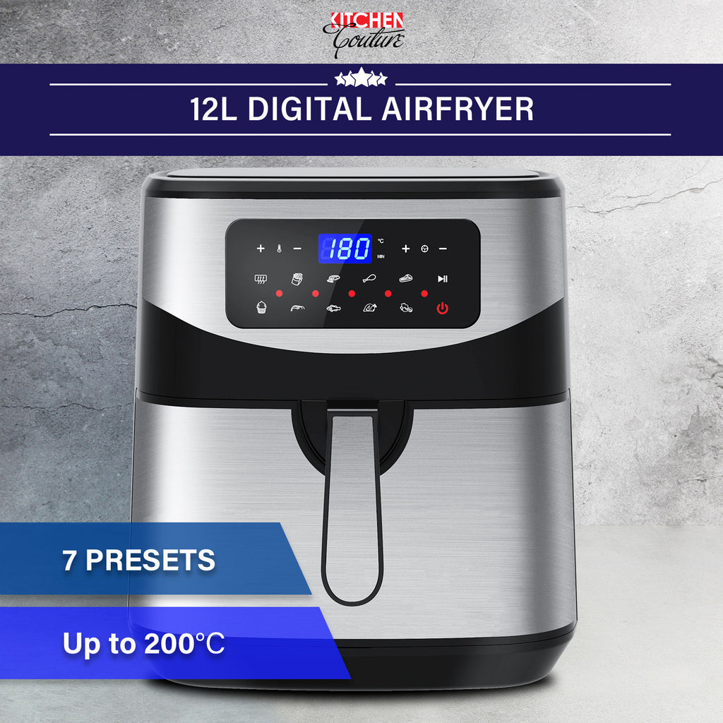 Kitchen Couture Digital 12L Air Fryer - Silver-1951134804376424453