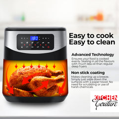 Kitchen Couture Digital 12L Air Fryer - Silver-1951134804376424450