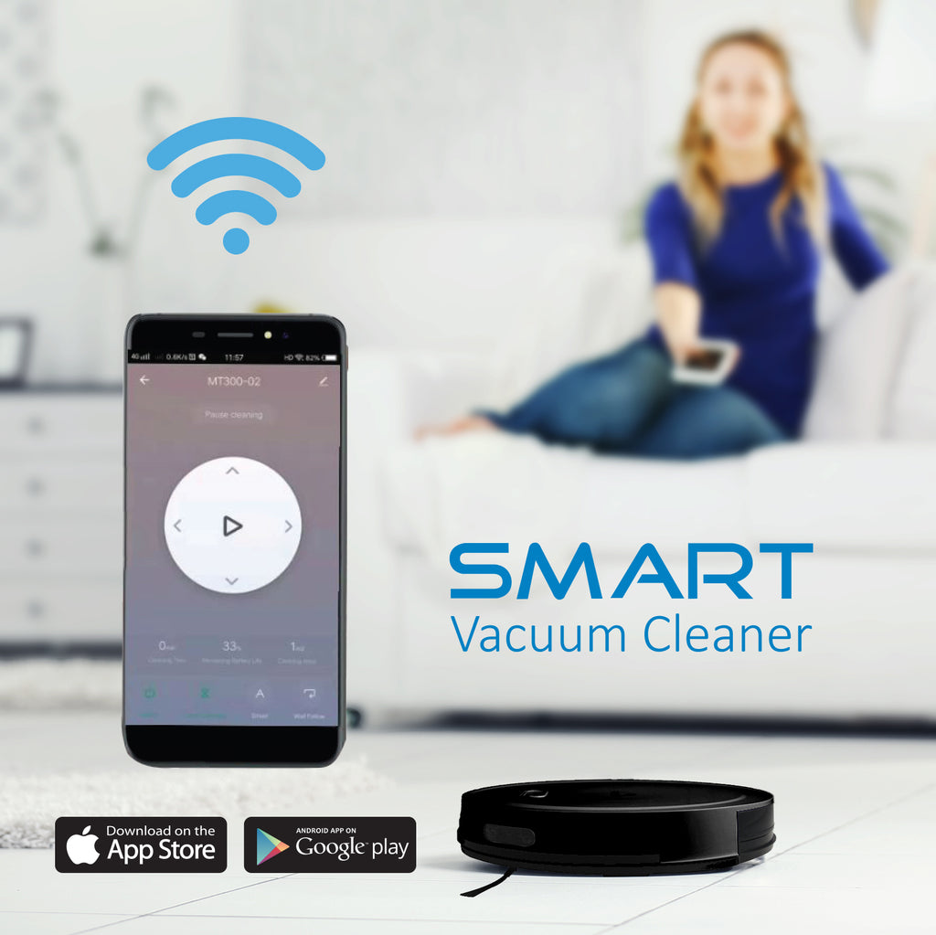 MyGenie Smart Robotic Vacuum Cleaner - Black-1951134808654614530