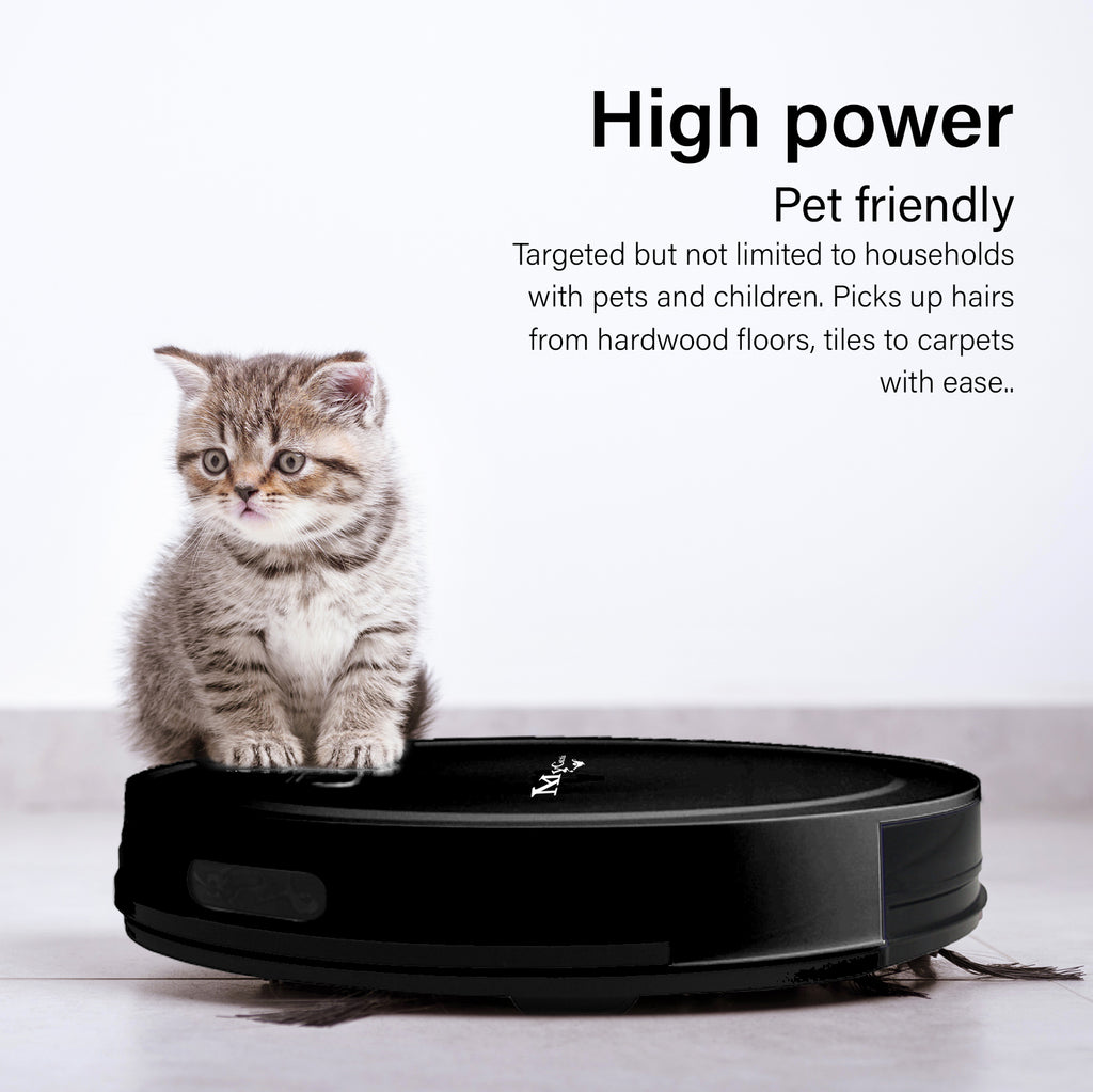 MyGenie Smart Robotic Vacuum Cleaner - Black-1951134808654614531