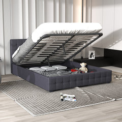 Milano Decor Eden Gas Lift Bed - Dark Grey - Single-1951134897183789059