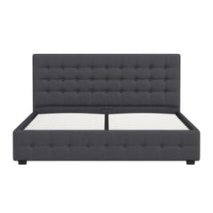 Milano Decor Eden Gas Lift Bed - Dark Grey - Single-1951134897183789062