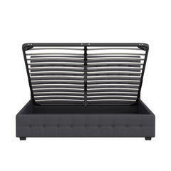 Milano Decor Eden Gas Lift Bed - Dark Grey - Single-1951134897183789063