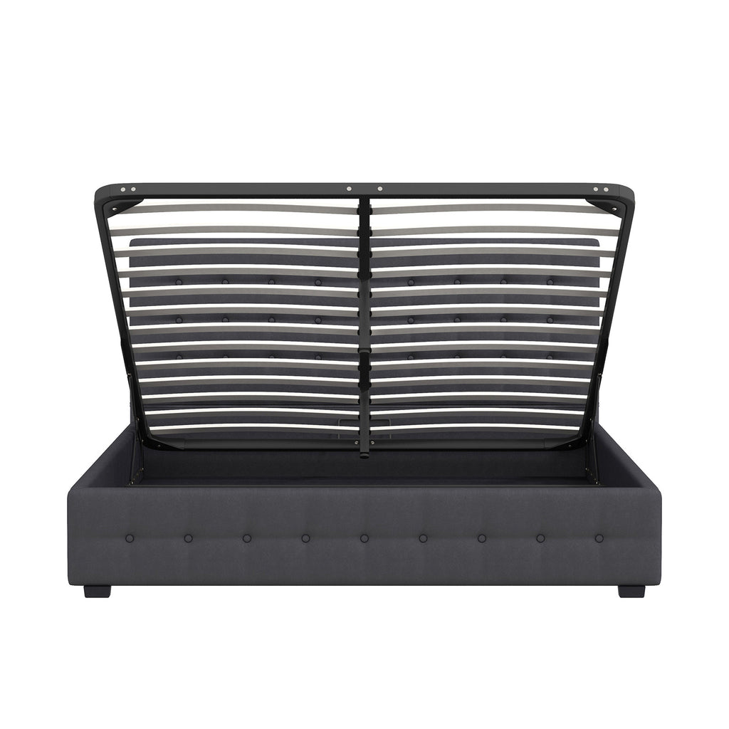 Milano Decor Eden Gas Lift Bed - Dark Grey - Queen-1951134897842294791