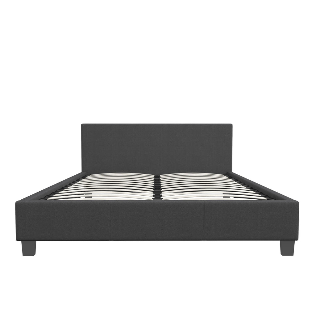 Milano Sienna Luxury Bed with Headboard (Model 2) - Charcoal No.35 - Single-1951134899348049925