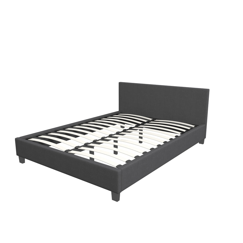Milano Sienna Luxury Bed with Headboard (Model 2) - Charcoal No.35 - Single-1951134899348049926