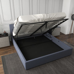 Milano Capri Luxury Gas Lift Bed With Headboard (Model 3) - Charcoal No.35 - King-1951134901155794947