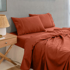 Royal Comfort - Balmain 1000TC Bamboo cotton Sheet Sets (Queen) - Cinnamon-1951134877512503297