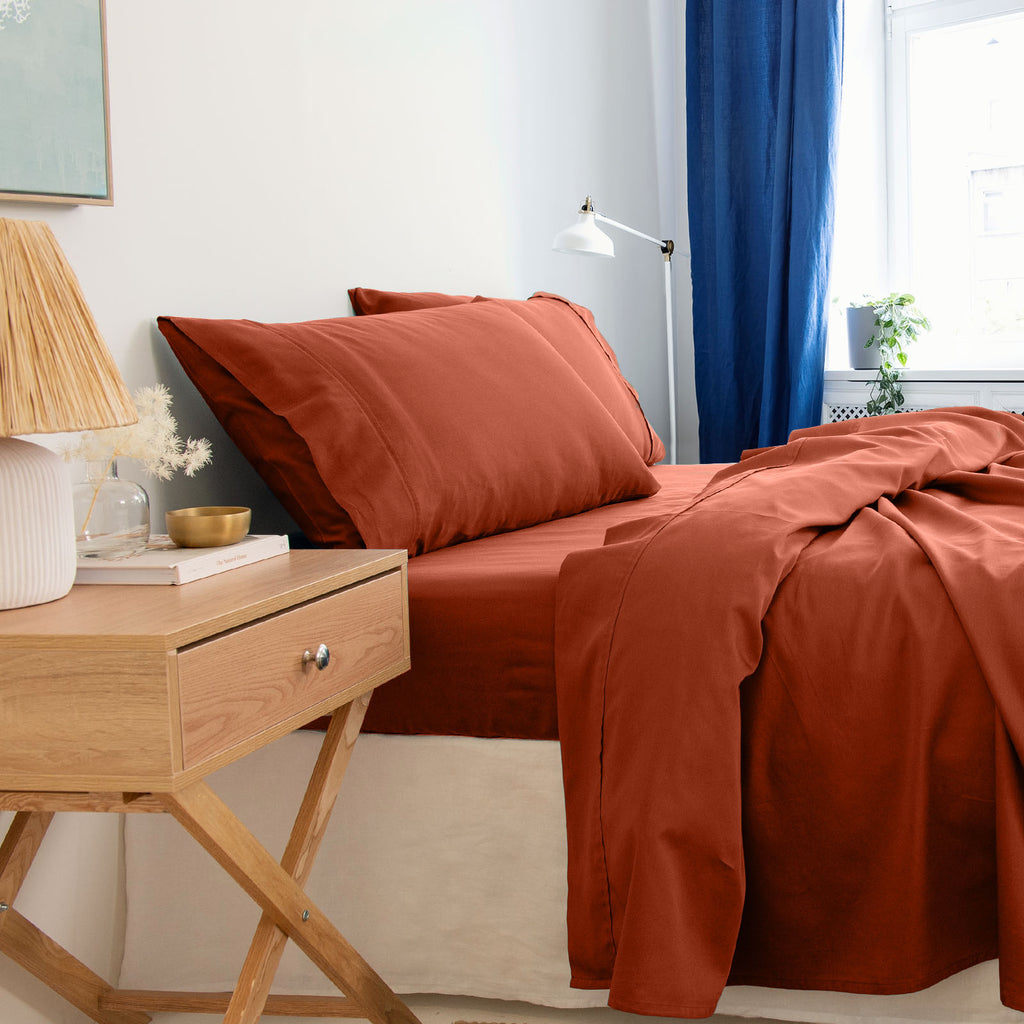 Royal Comfort - Balmain 1000TC Bamboo cotton Sheet Sets (Queen) - Cinnamon-1951134877512503298