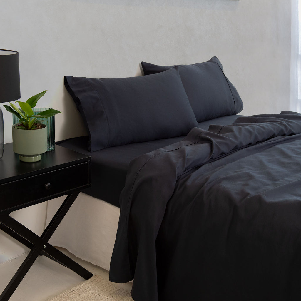 Royal Comfort - Balmain 1000TC Bamboo cotton Sheet Sets (King) - Charcoal-1951134879303471105
