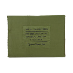 Royal Comfort - Balmain 1000TC Bamboo cotton Quilt Cover Sets (Queen) - Olive-1951134829466750979