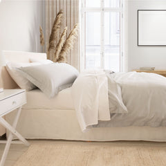 Royal Comfort - Balmain 1000TC Bamboo cotton Quilt Cover Sets (Queen) - Cool Grey-1951134829844238338