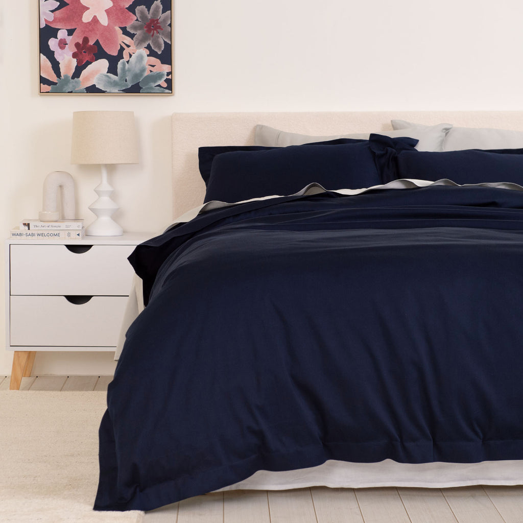 Royal Comfort - Balmain 1000TC Bamboo cotton Quilt Cover Sets (King) - Royal Blue-1951134830565658624