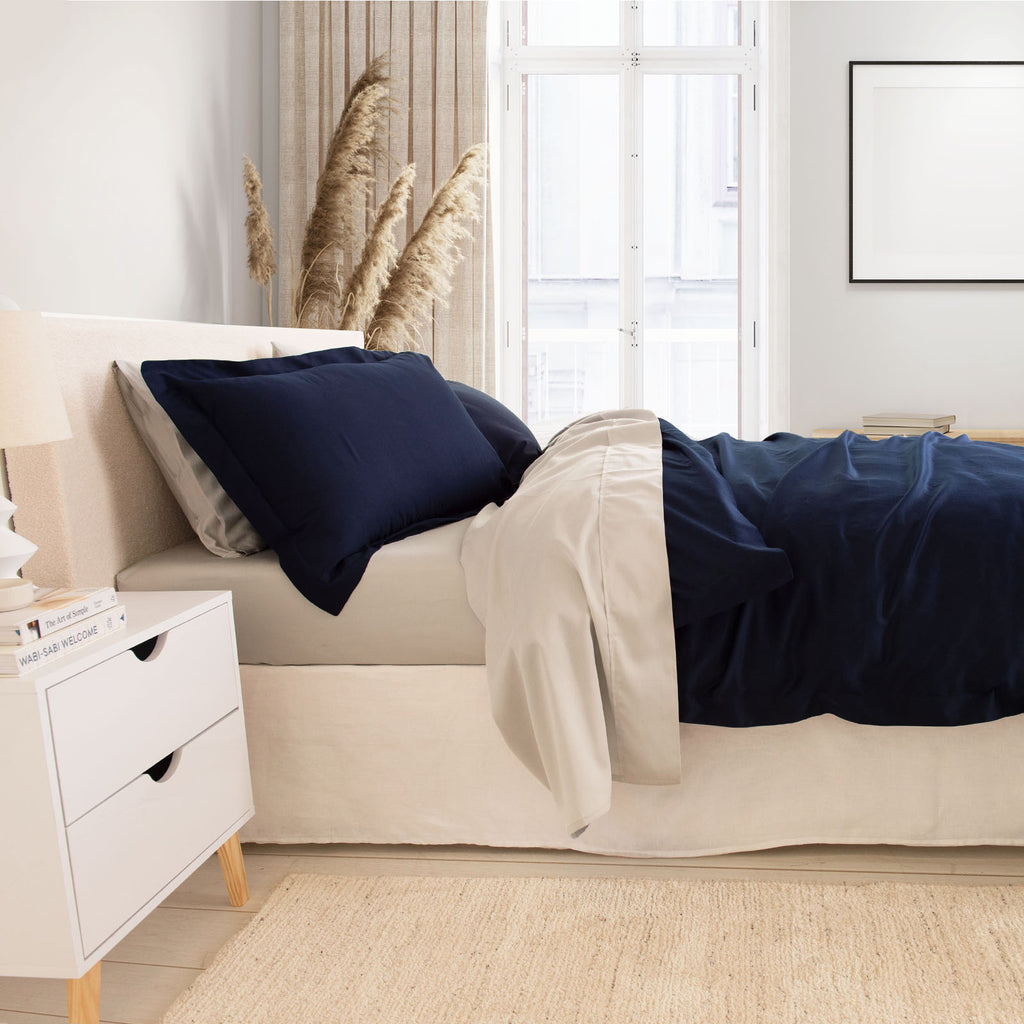 Royal Comfort - Balmain 1000TC Bamboo cotton Quilt Cover Sets (King) - Royal Blue-1951134830565658626