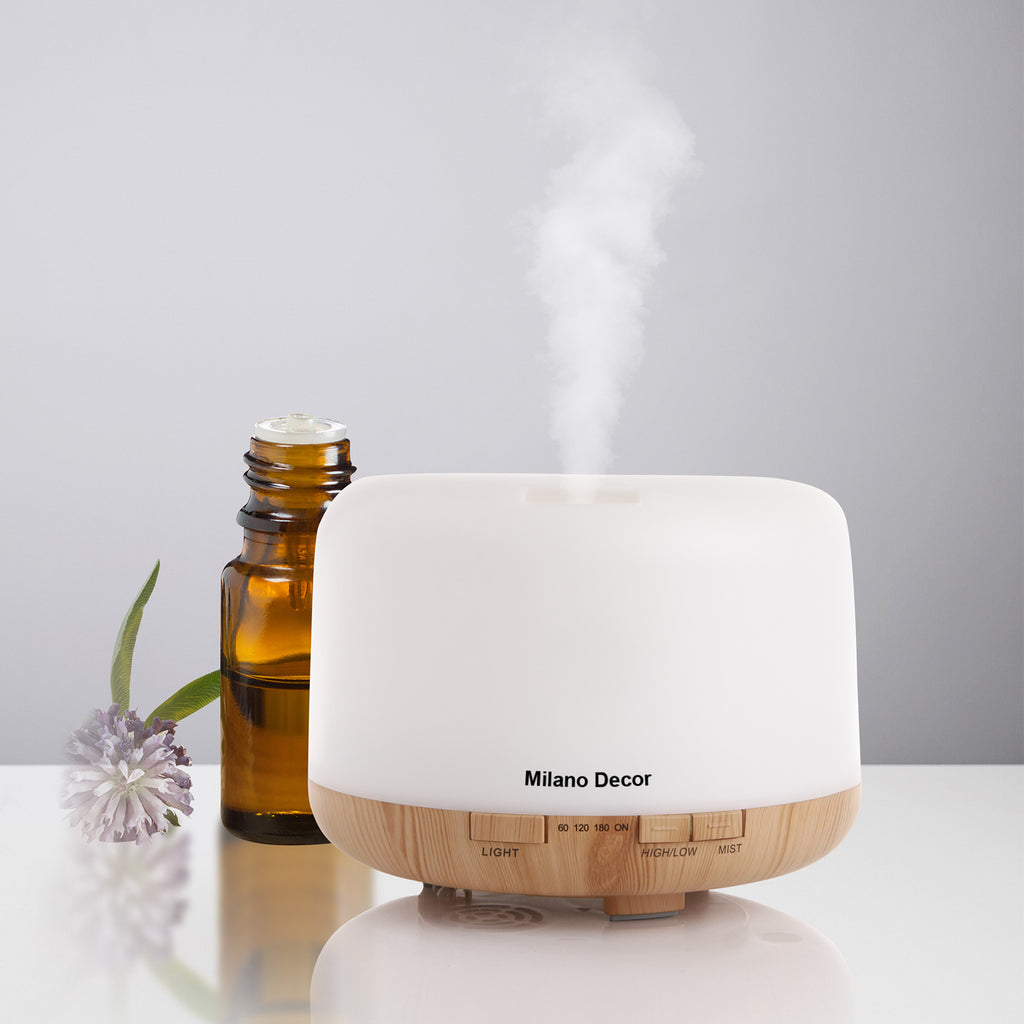 Milano Decor 500ml Aroma Mood Light Diffuser - Light Wood-1951134807115304960