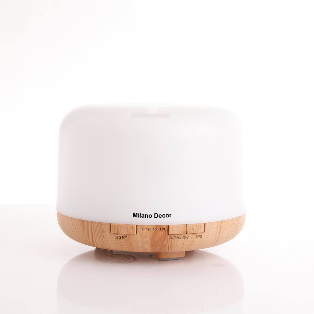 Milano Decor 500ml Aroma Mood Light Diffuser - Light Wood-1951134807115304963