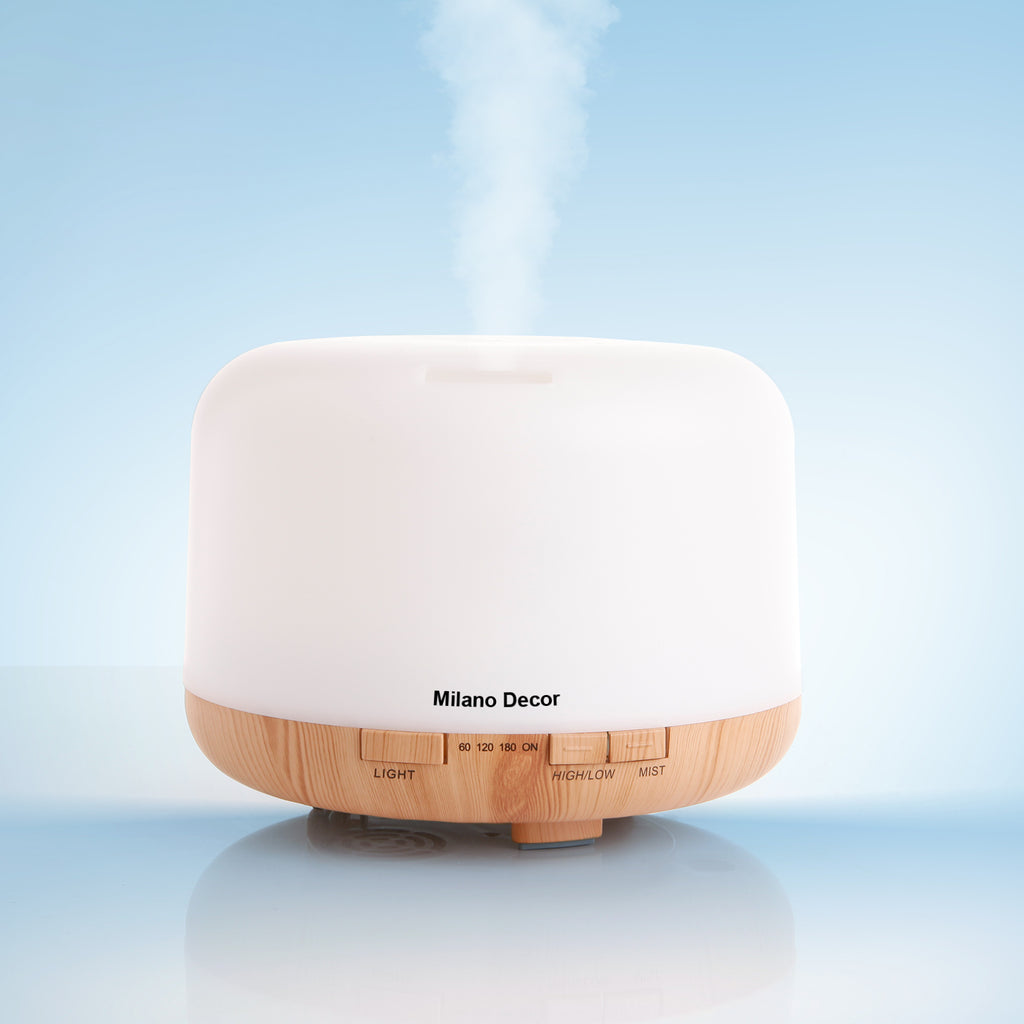 Milano Decor 500ml Aroma Mood Light Diffuser - Light Wood-1951134807115304965