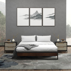 Sorrento Metal and Wood bed base - Single-1951134902246313986