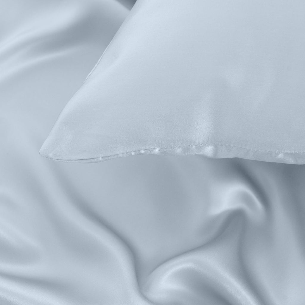 Pure Silk Pillow Case by Royal Comfort (Single Pack) - Soft Blue-1951134816229527559