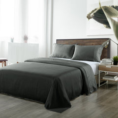 Royal Comfort Bamboo Blended Sheet & Pillowcases Set 1000TC Ultra Soft Bedding-1951134908202225664