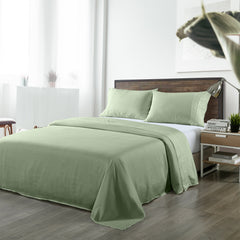 Royal Comfort Blended Bamboo Sheet Set Sage Green - King-1951134882432421888