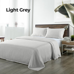 Royal Comfort Blended Bamboo Sheet Set Light Grey - King-1951134883225145348