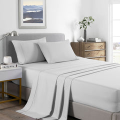 Royal Comfort Bamboo Cooling 2000TC Sheet Set Double - Pearl Stone-1951134884345024512