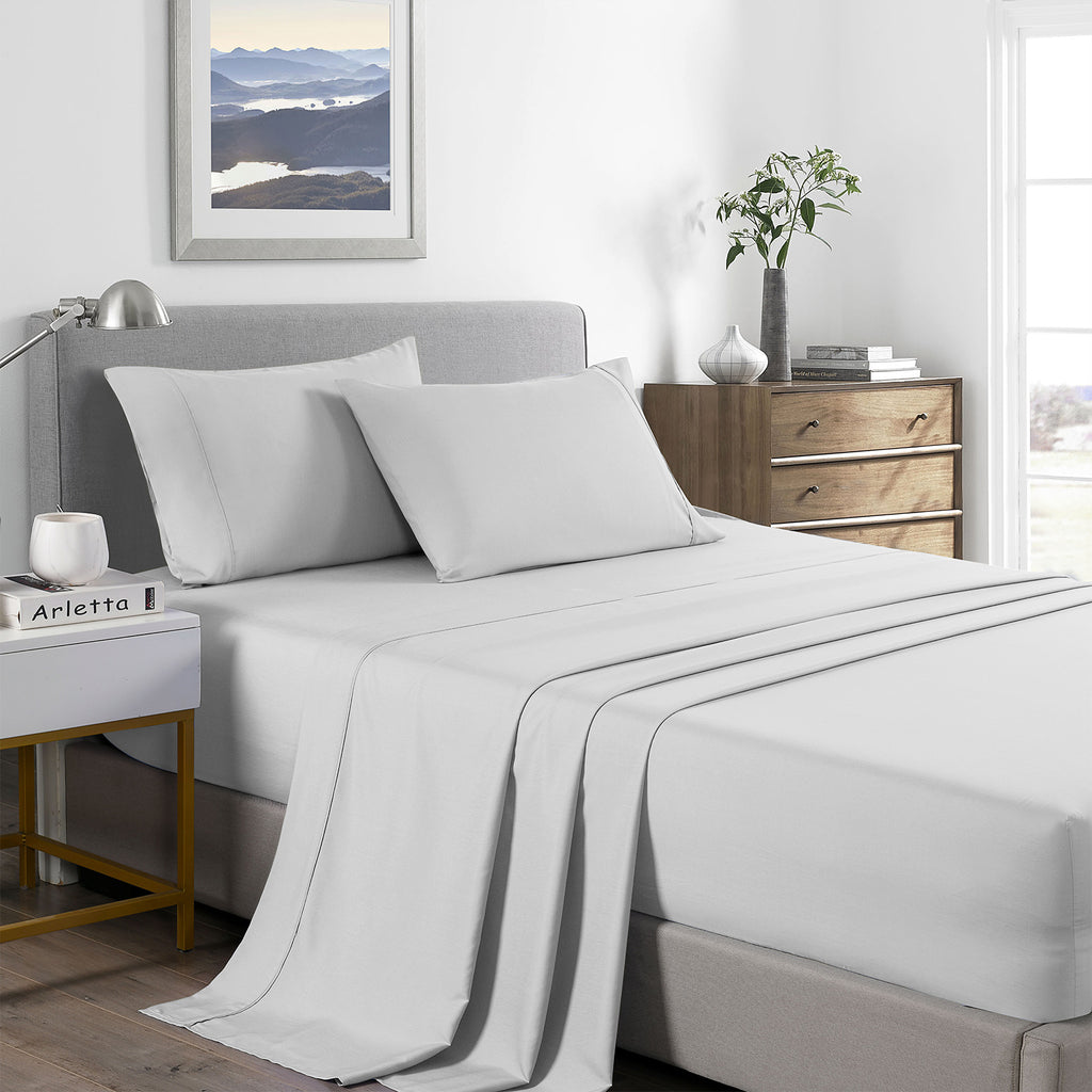 Royal Comfort Bamboo Cooling 2000TC Sheet Set Queen - Pearl Stone-1951134885150330880
