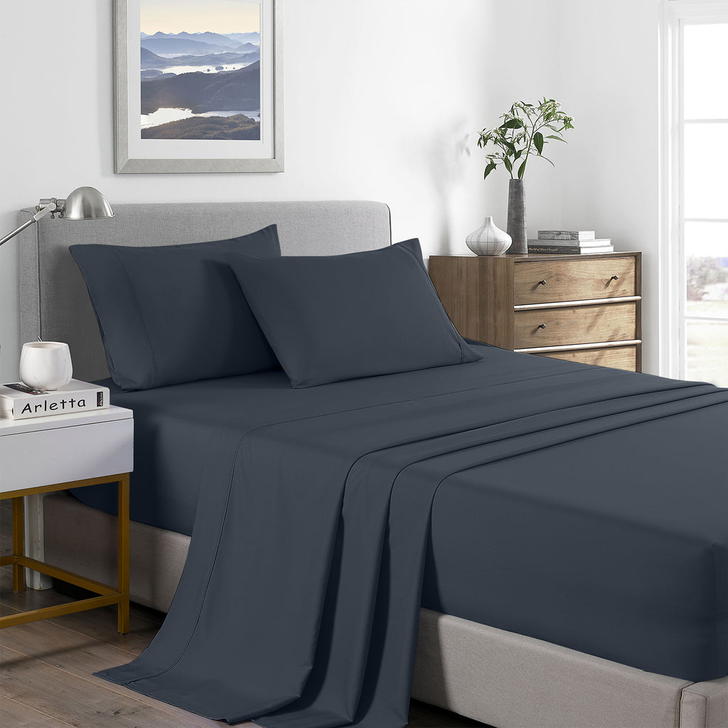 Royal Comfort Bamboo Cooling 2000TC Sheet Set Queen - Charcoal-1951134885364240384