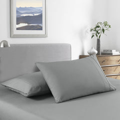 Royal Comfort Bamboo Cooling 2000TC Sheet Set King - Mid Grey-1951134885951442945