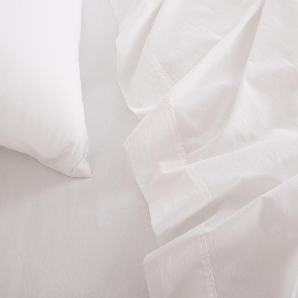 Royal Comfort Vintage Washed 100 % Cotton Sheet Set Single - White-1951134886622531588