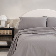 Royal Comfort Vintage Washed 100 % Cotton Sheet Set Single - Grey-1951134887218122753