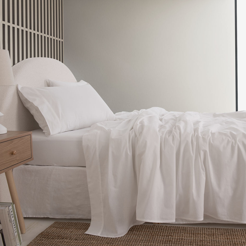 Royal Comfort Vintage Washed 100% Cotton Sheet Set Queen - White-1951134888623214594