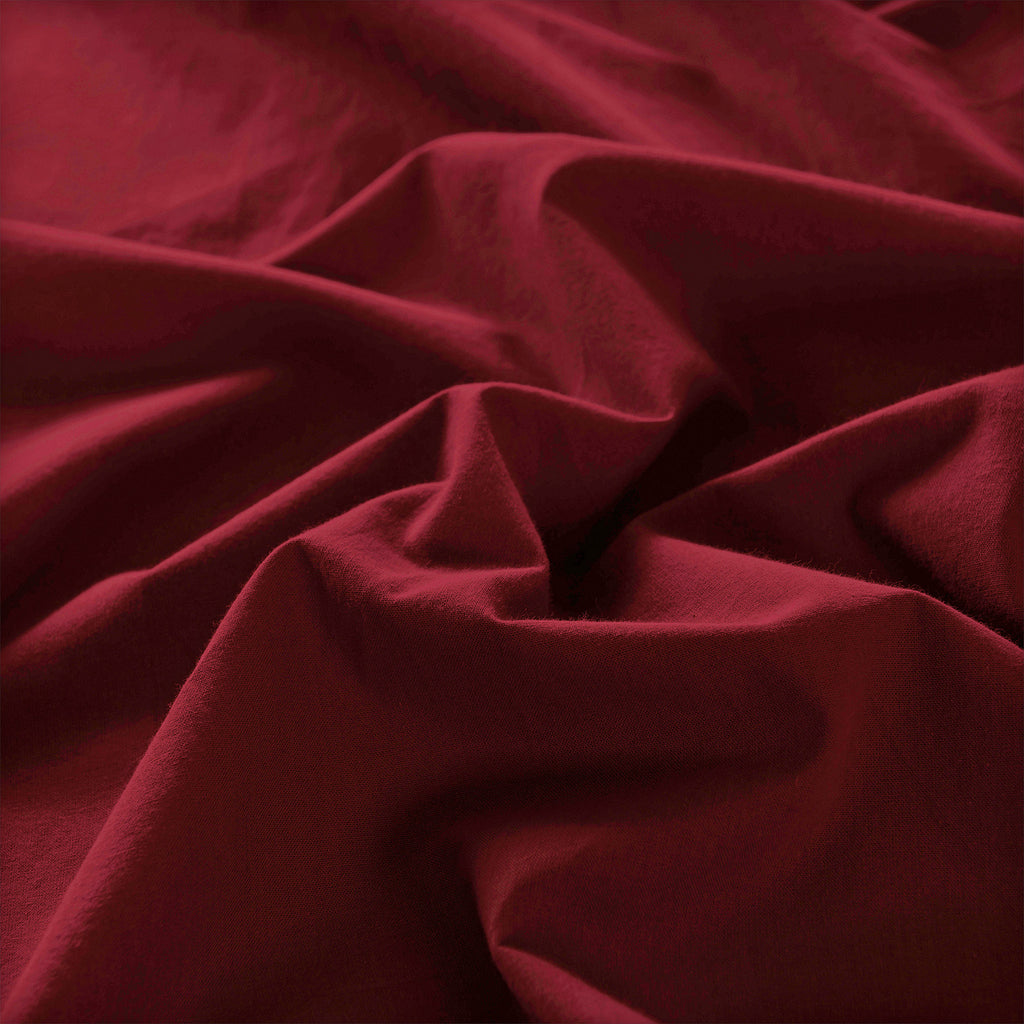 Royal Comfort Vintage Washed 100% Cotton Sheet Set Queen- Mulled Wine-1951134889478852615