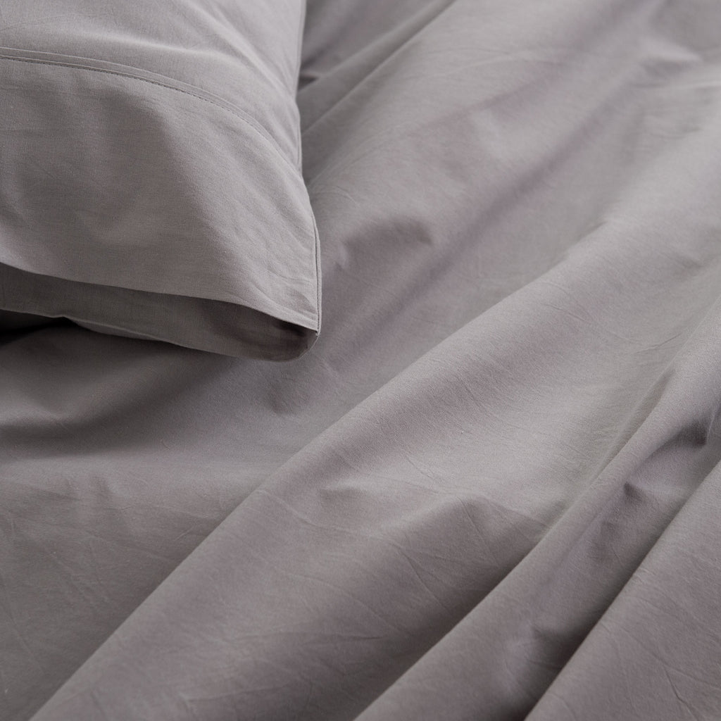 Royal Comfort Vintage Washed 100% Cotton Sheet Set King - Grey-1951134890225438723