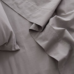 Royal Comfort Vintage Washed 100% Cotton Sheet Set King - Grey-1951134890225438724