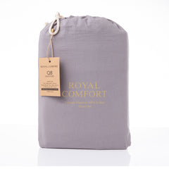 Royal Comfort Vintage Washed 100% Cotton Sheet Set King - Grey-1951134890225438727
