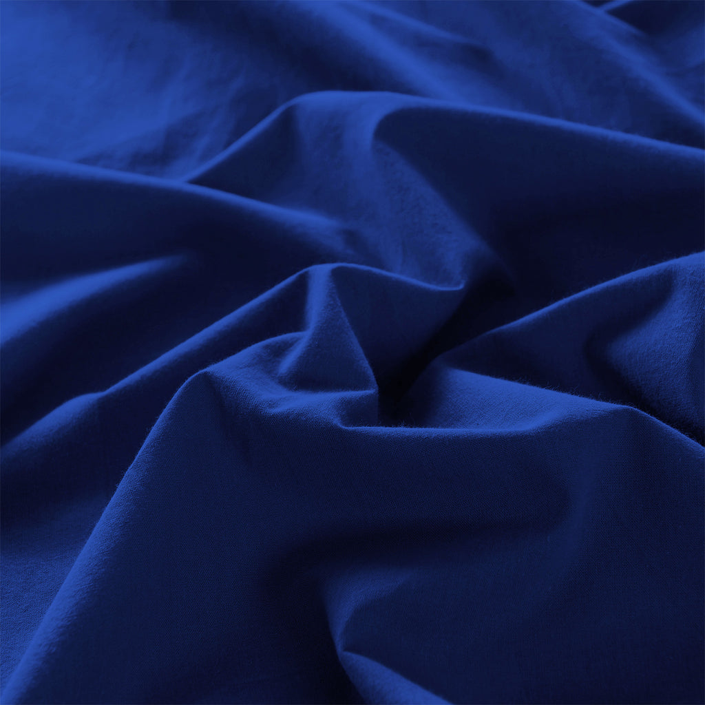 Royal Comfort Vintage Washed 100 % Cotton Quilt Cover Set Single - Royal Blue-1951134831467433989