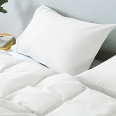 Royal Comfort Vintage Washed 100 % Cotton Quilt Cover Set Double - White-1951134831840727045