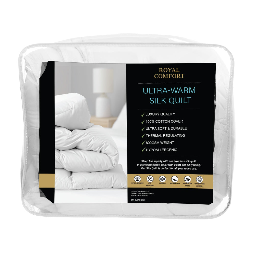Royal Comfort 800GSM Silk Quilt - King-1951134844197146630