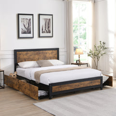 Levede Metal Bed Frame Double Mattress-1954802935095496710