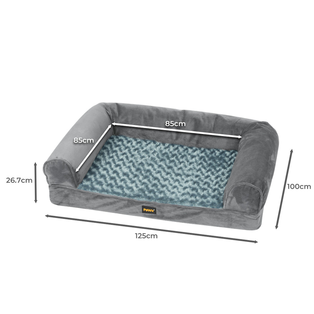 PaWz Pet Bed Sofa Dog Bedding Soft Warm XXL Cover Grey Cover XX-Large-1954802516797558786