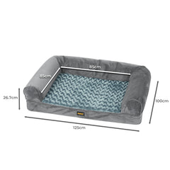 PaWz Pet Bed Sofa Dog Bedding Soft Warm XXL Cover Grey Cover XX-Large-1954802516797558786