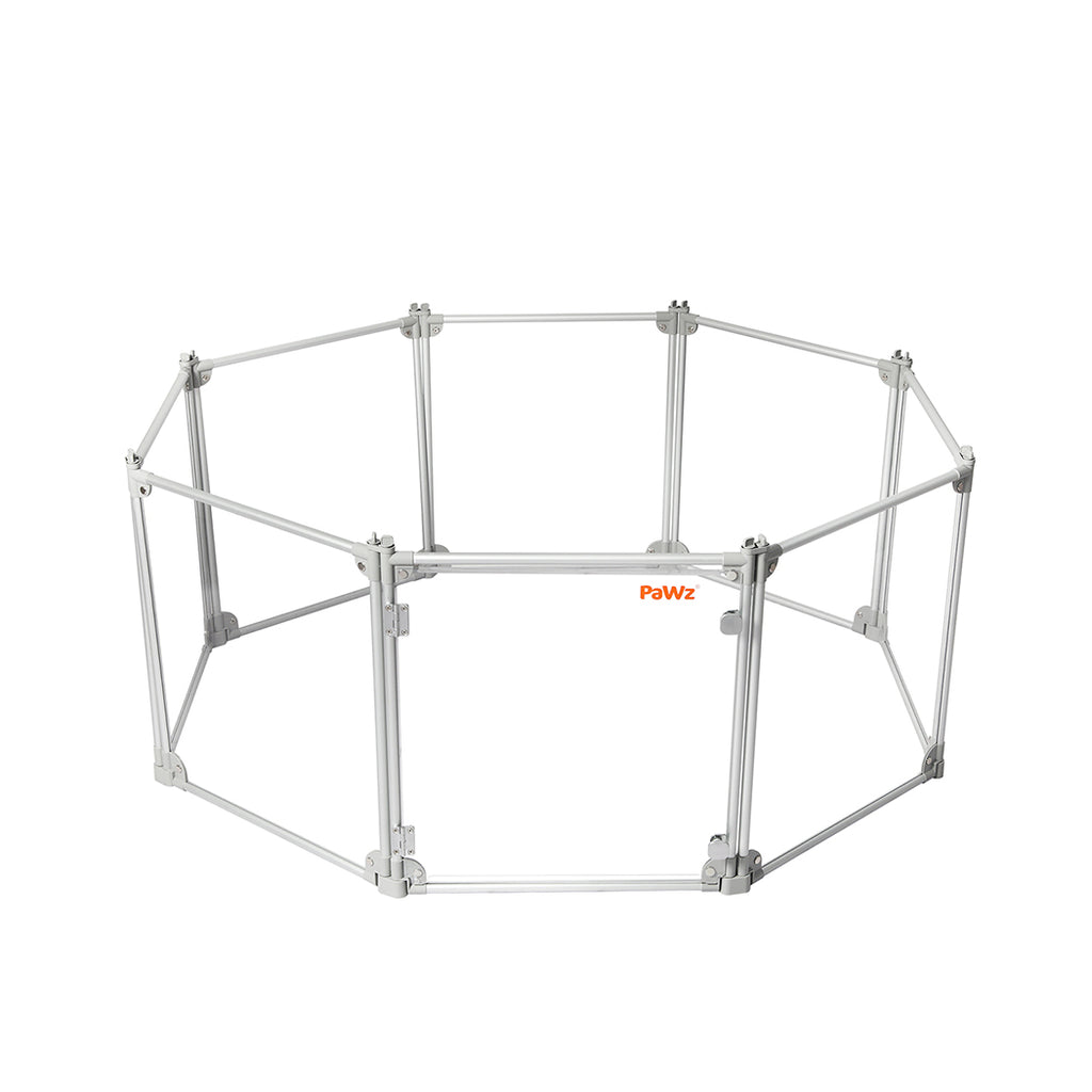 Pawz Pet Playpen Transparent Acrylic Clear Folding Dog Fence Kennel 8 Panel-1954802350375964672