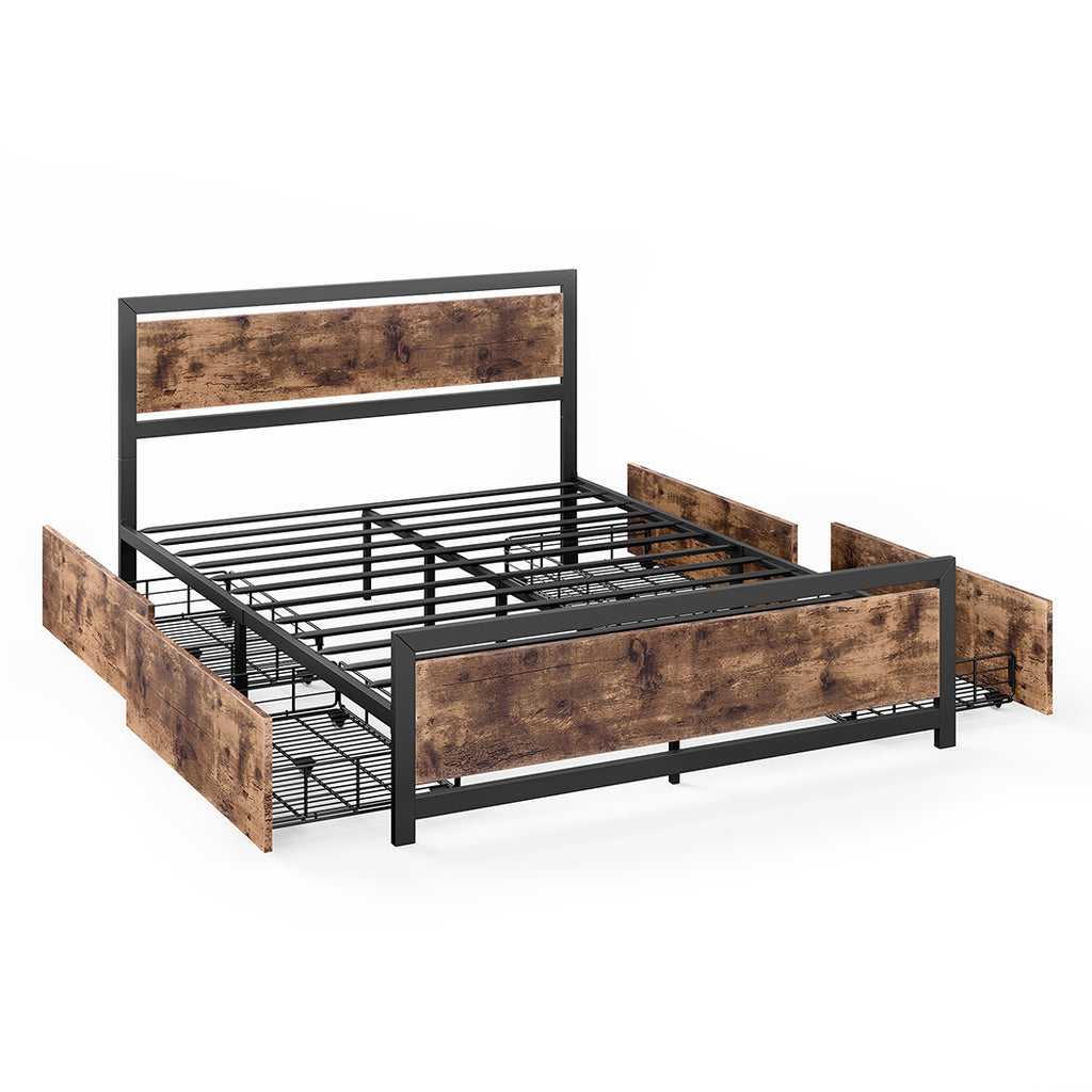 Levede Industrial Bed Frame Double Mattress-1954802935523315712