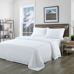 Royal Comfort Blended Bamboo Sheet Set White - King-1951134849012207616